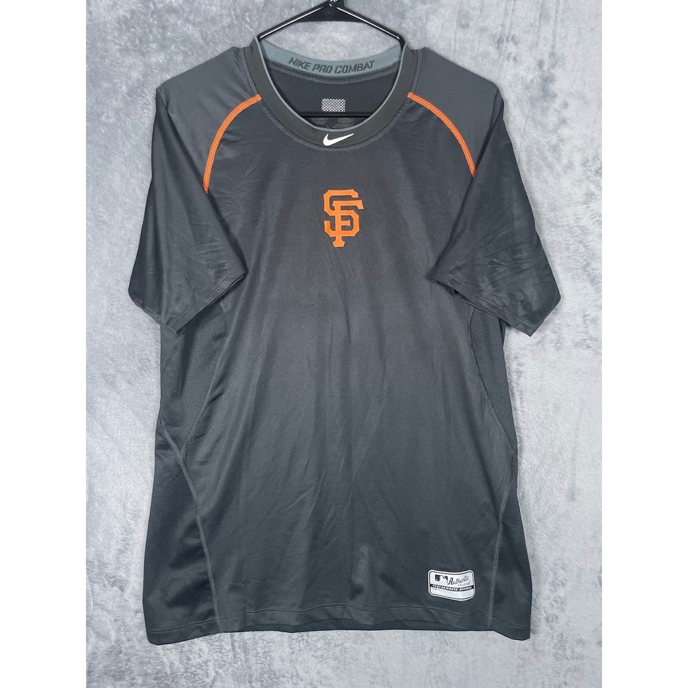 Nike Pro Combat Mens‎ San Francisco Giants Baseball Shirt Black Size Medium